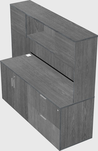 Lateral storage combo credenza