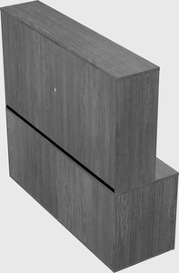 Lateral storage combo credenza