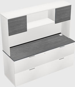 Lateral file cabinet credenza
