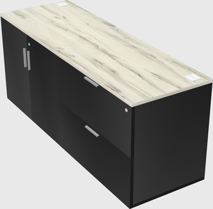 Lateral storage combo credenza