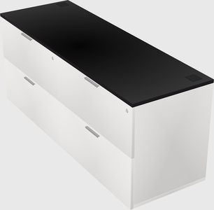 Lateral file cabinet credenza