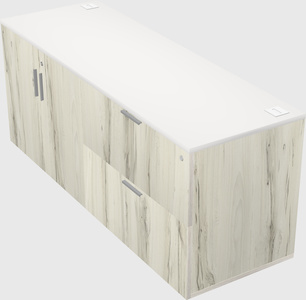 Lateral storage combo credenza