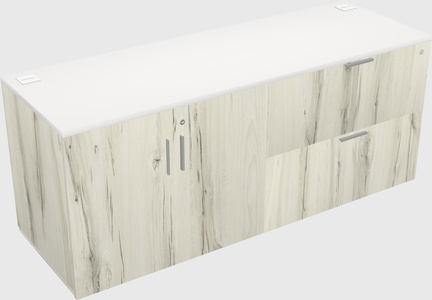 Lateral storage combo credenza