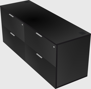 Lateral file cabinet credenza