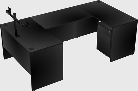 U-shaped desk