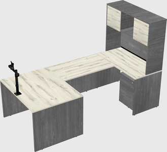 U-shaped desk