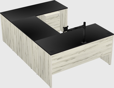 U-shaped desk