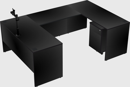 U-shaped desk