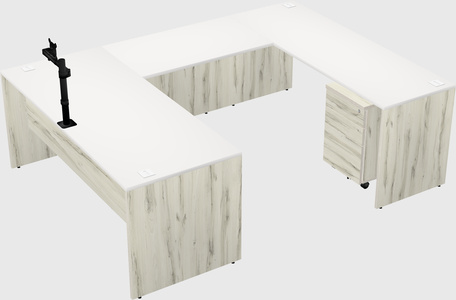 U-shaped desk