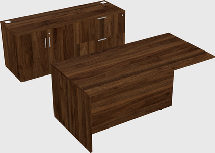 Executive parallel desk with credenza