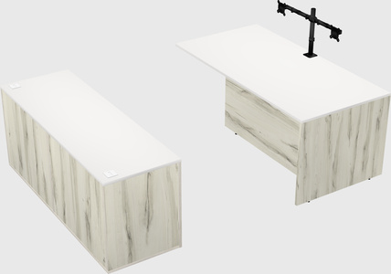 Executive parallel desk with credenza