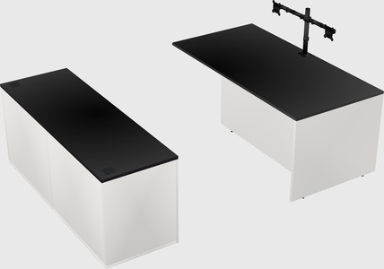 Executive parallel desk with credenza