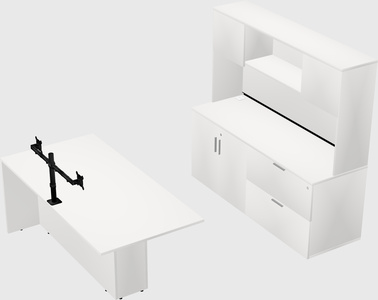 Executive parallel desk with credenza