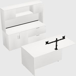 Executive parallel desk with credenza