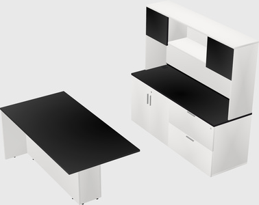 Executive parallel desk with credenza