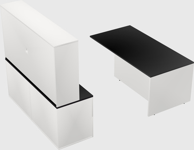 Executive parallel desk with credenza