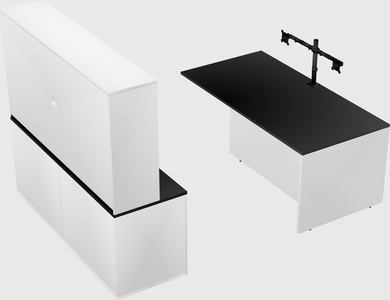 Executive parallel desk with credenza
