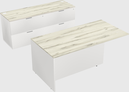 Executive parallel desk with credenza