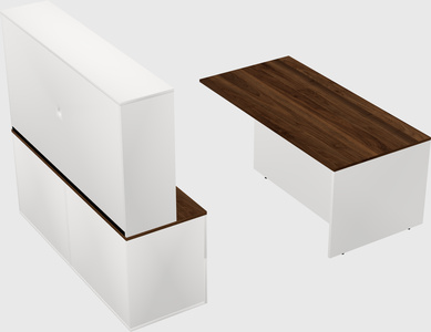 Executive parallel desk with credenza