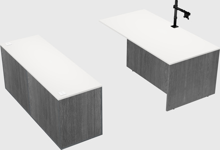 Executive parallel desk with credenza