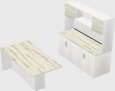 Executive parallel desk with credenza