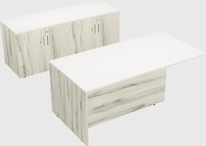 Executive parallel desk with credenza