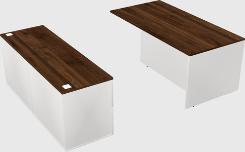 Executive parallel desk with credenza