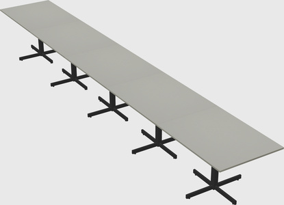 Table with metal base