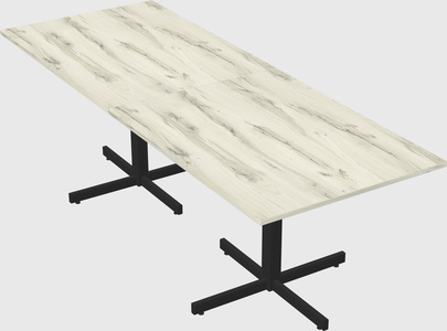 Table with metal base