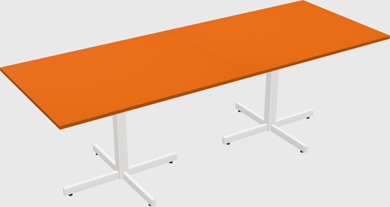 Table with metal base