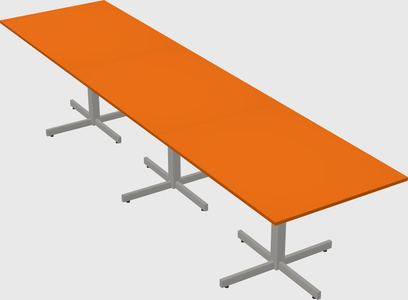 Table with metal base