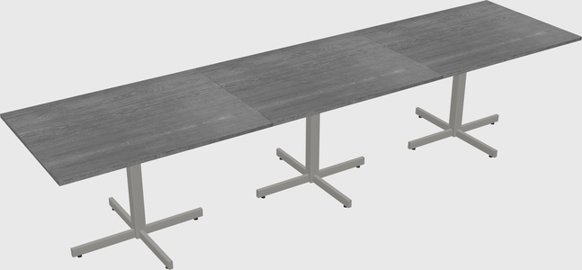 Table with metal base