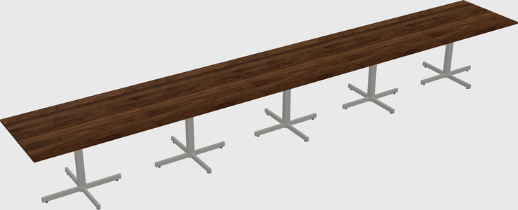 Table with metal base