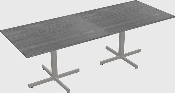Table with metal base