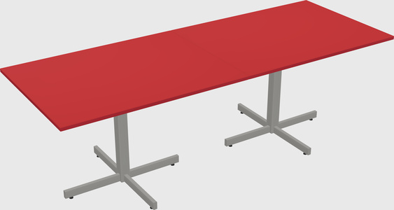 Table avec base en métal