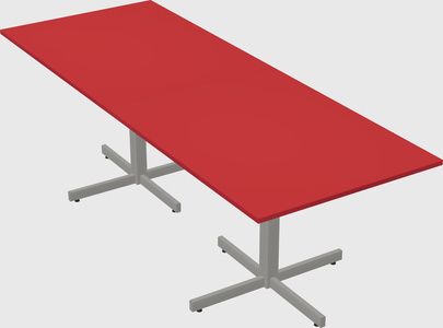 Table avec base en métal