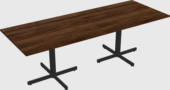 Table with metal base