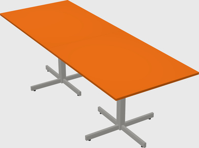 Table avec base en métal