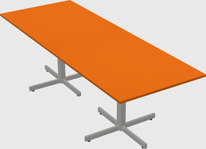 Table avec base en métal
