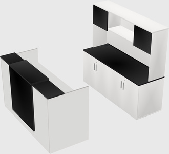 Comptoir d'accueil modulable