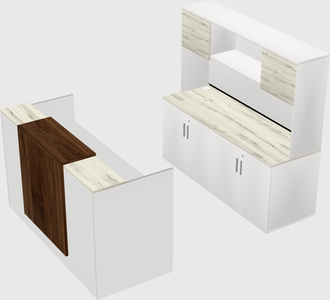 Comptoir d'accueil modulable