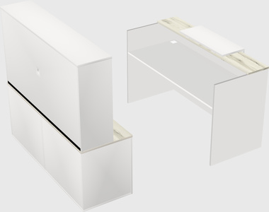 Comptoir d'accueil modulable