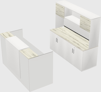 Comptoir d'accueil modulable