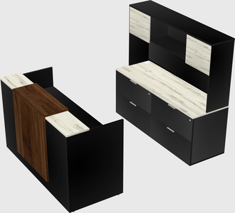 Comptoir d'accueil modulable