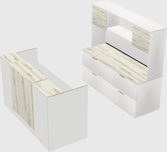 Comptoir d'accueil modulable