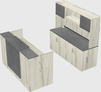Comptoir d'accueil modulable