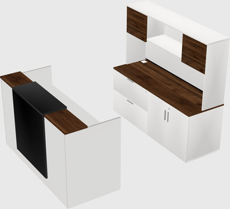 Comptoir d'accueil modulable