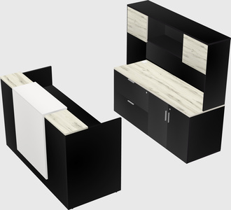 Comptoir d'accueil modulable