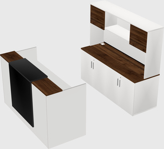Comptoir d'accueil modulable