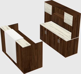Comptoir d'accueil modulable